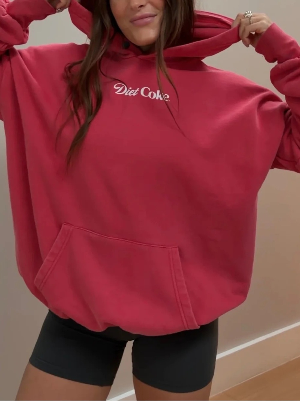 The Laundry Room Vintage Red 'Diet Coke Please' Oversized Hoodie
